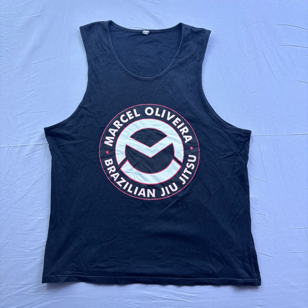Marcel Oliveira Brazilian Jiu Jitsu BJJ Tank Top Black Cotton XL